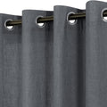 Grey Living Room Curtains 96 Inches Long 2 Panels Grommet Eyelet