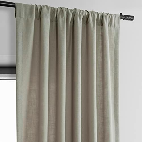 HPD Half Price Drapes Classic Semi Sheer Faux Linen Curtains for