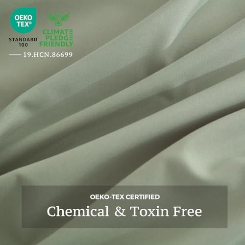 JSD Sage Green Duvet Cover Set Queen Size