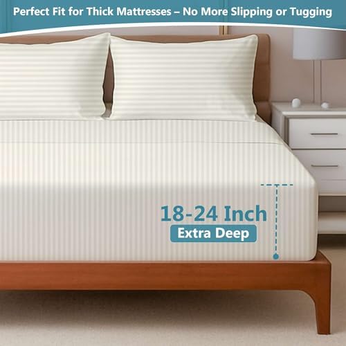 Ready To Rest 18-24 Inches Extra Deep - 4 Piece Full Sheet Set - Soft