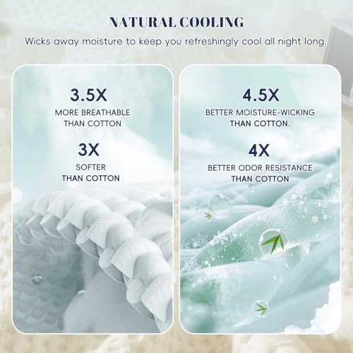 PHF Cooling Waffle Blanket for Hot Sleepers King Size, 104"x90", Ivory
