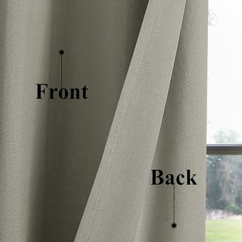Frelement 52" W x 120" L Extra Long Living Room Curtains 2 Panels Set