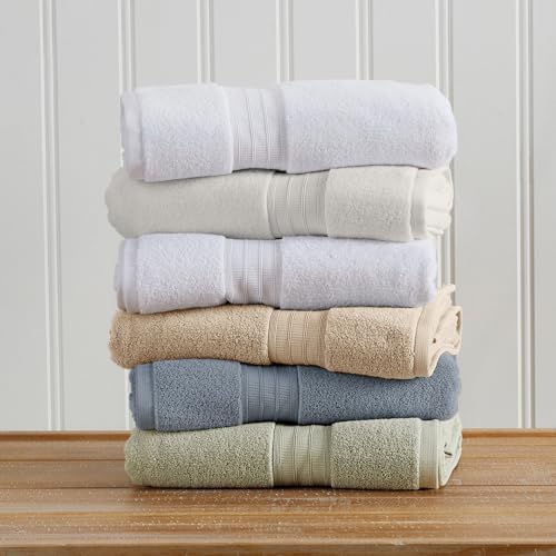 Great Bay Home 100% Cotton 4 Pack Bath Towel Set - Absorbent