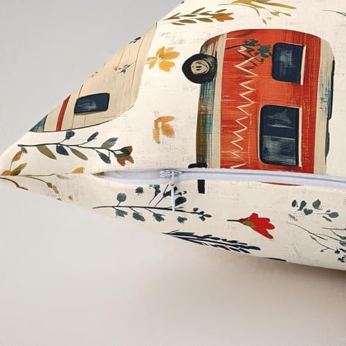 Erosebridal RV Camper Pillow Covers 18x18 Inch Set of 2 Retro Wood