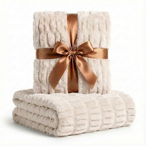 Luxury Concepts Soft Faux Rabbit Fur Throw Blanket - 60" x 80"