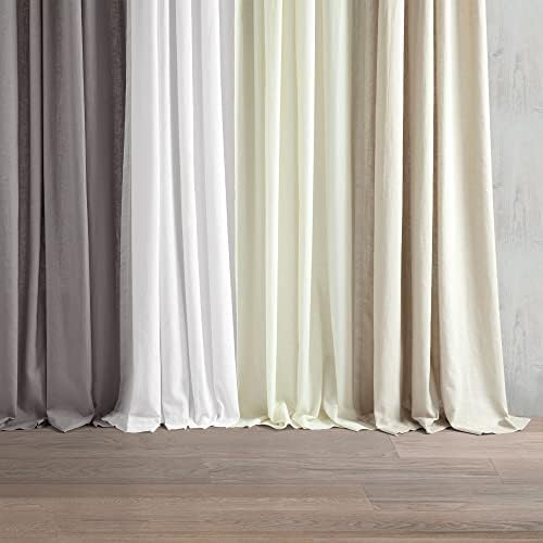 Lush Decor Belgian Flax Linen Blend Window Curtain Panel Single 50" W
