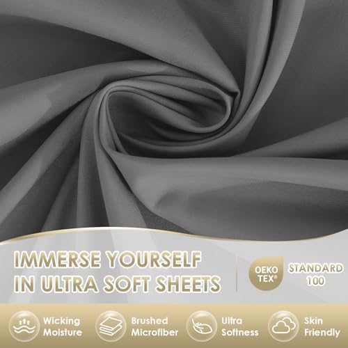 CozySmile King Sheet Set, 6 Piece Luxury Silky Soft Bed Set Fits