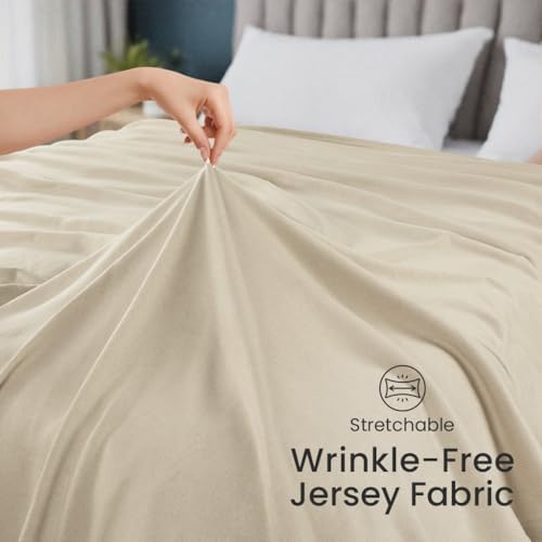 Utopia Bedding Soft Jersey Knit Blanket Camel Queen (90x90 Inches)