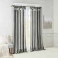Twist Tab Lined Window Curtain Panel Charcoal 50x120