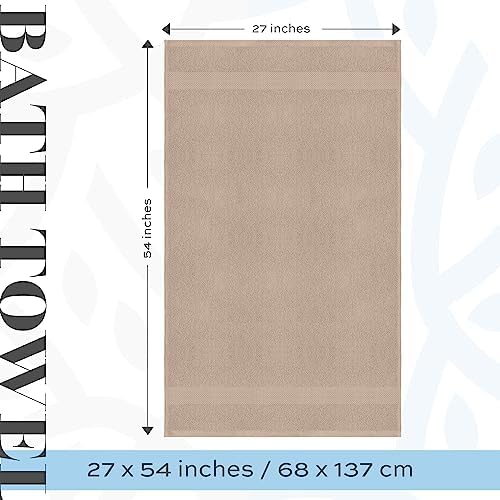 White Classic 12 Luxury Taupe Washcloths 13 x 13 and 4 Luxury Taupe