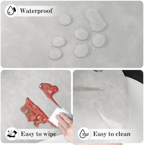 Faux Leather Placemats Set of 6 with Matching Coasters, Heat Resistant