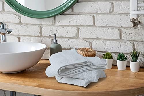 Basic Hand Towels 16x26 Inches – Pack of 12 – White Color – Soft and
