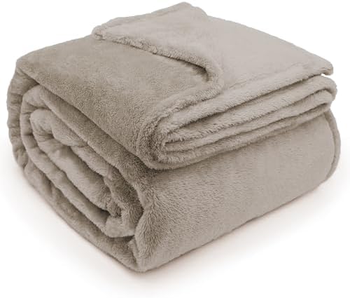 DEZ FURNISHINGS Ultra Soft Plush Fleece Throw Blanket, Double Sided