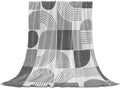Flannel Fleece Blanket 60" x 80", Bohemia Microfiber Cozy Soft Throws