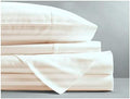 800 Thread Count- 5Pcs Split Sheets Set Ivory Stripe 100% Cotton Bed