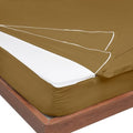 Taupe 19" Deep Zip On Cotton Sheet Twin XL 1 Base & 2 Top Sheets