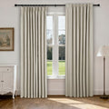 Fcosie Pinch Pleated Curtains for Traverse Rod, Back Tab 100% Blackout