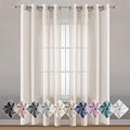 Miss SELETEX Natural Linen Sheer Curtains for Living Room Elegant