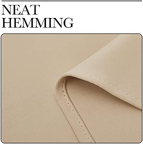 NICETOWN Biscotti Beige Blackout Curtains for Living Room 52" x 84"