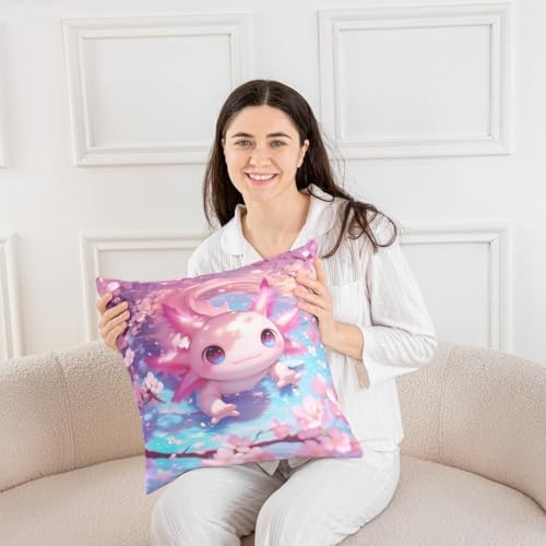 Axolotl Pillowcase Animals Pillow Covers 22 x 22-Inch Set of 2 Women