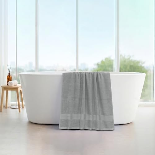 Feather & Stitch 100% Cotton 6-Piece Towel Set, Quick Dry Towels