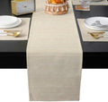 Table Runner and Placemats Set of 6 Linen Weave Texture Table Runner