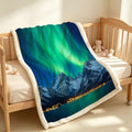 Polar Night Double-Layer Sherpa Throw Blanket 60”x 80”