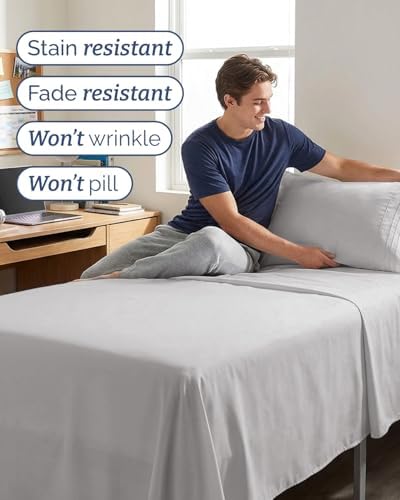 Twin XL Size 3 Piece Sheet Set - Breathable & Cooling Sheets - French