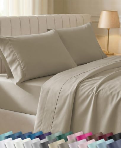 California Design Den 100% Cotton Sateen California King Bed Sheets