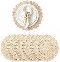 Eiyye 13.8'' Woven Placemats Set of 6 Handwoven Round Table Mats