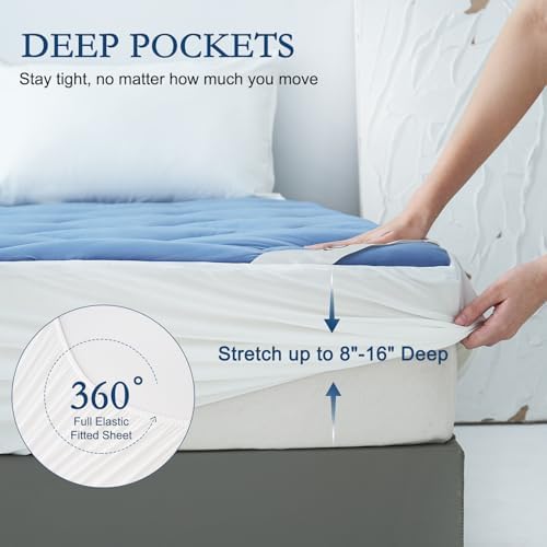 YOUR MOON Queen Size Cooling Mattress Pad, Cool Mattress Topper for
