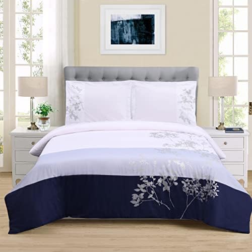 Superior 100% Cotton Duvet Cover Set, Soft 3-Piece Duvet Set, Includes