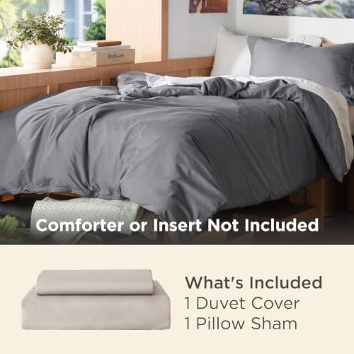 Bedsure Twin/Twin XL Duvet Cover, Double Brushed Bedding Set, Dark