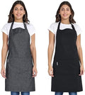 Chef Apron, Recycled Cotton Kitchen Apron with an Adjustable Neck with