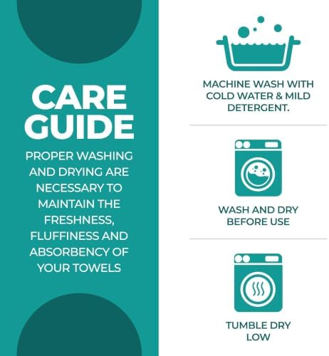 SUPERIOR Cotton Bathroom Towel Set, Plush Absorbent, 6 Piece, Stone