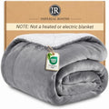 IR Imperial Rooms Twin Sherpa Blanket 60x80 Guest Bedroom Silver Grey