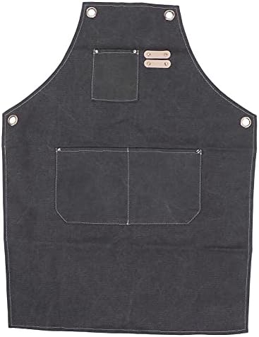 Brrnoo Canvas Apron Cotton Canvas Apron Back Adjustable Cross Back