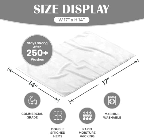 Terry Bar Mop Towels (Value Pack of 60) Size 14"x17" – Absorbent and