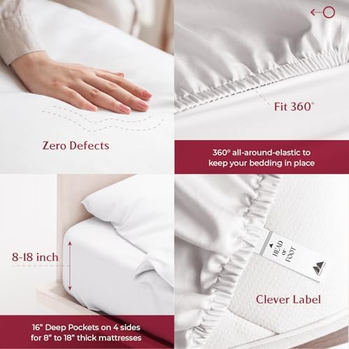 Mayfair Linen 100% Egyptian Cotton California King Fitted Sheet Only