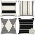 OTOSTAR Pack of 4 Outdoor Throw Pillow Covers 18x18 Inch Waterproof