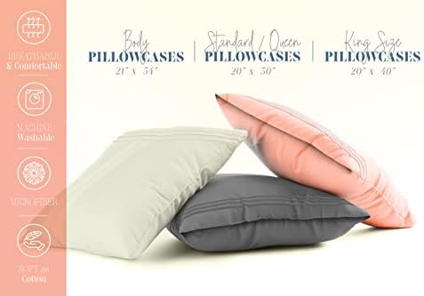 Elegant Comfort 4-PACK Solid Pillowcases 1500 Premium Hotel Quality