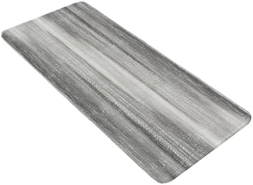 Long Bathroom Runner Rug, Grey Ombre Absorbent Non Slip Washable Rug