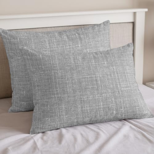 Linen Texture Full Duvet Cover Set - 4 Pcs Comforter Cover Bedding