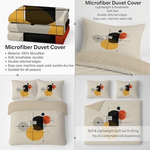 Super Soft Duvet Cover Set Microfiber Quilt Cover Concise Abstract