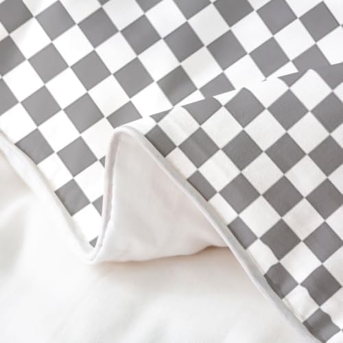 Erosebridal Grey and White 100% Cotton Duvet Cover with Zipper King