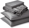 URBANHUT 100% Cotton 600 Thread Count Damask King Size Sheets - Dark