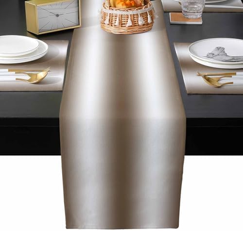 Brown White Ombre Table Mats Set of 4 With Table Runner 90 Inches