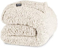 Bare Home Faux Shearling Blanket (King, Tipped Oyster)