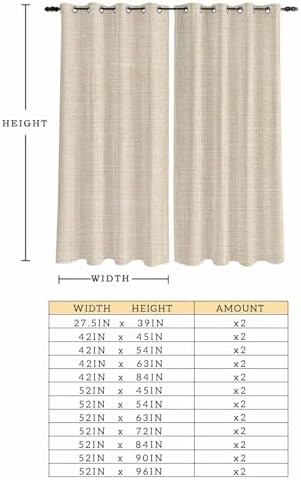 Cream Farmhouse Window Curtains 84 Inch Length, Vintage Country