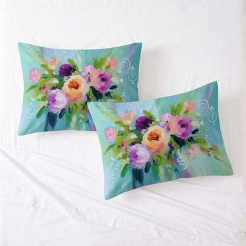 California King Duvet Cover Set Floral Fresh Floral Printed Duvet